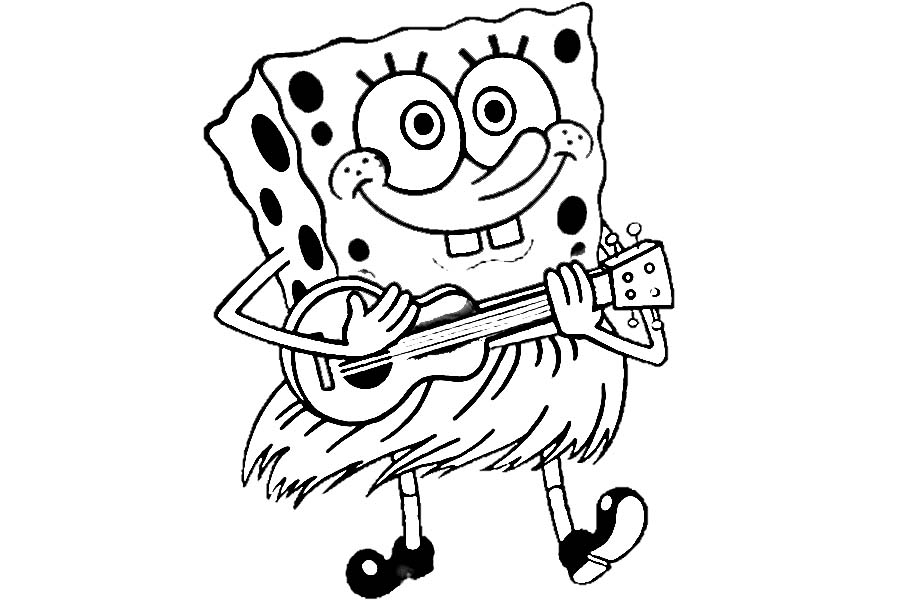 SpongeBob performs